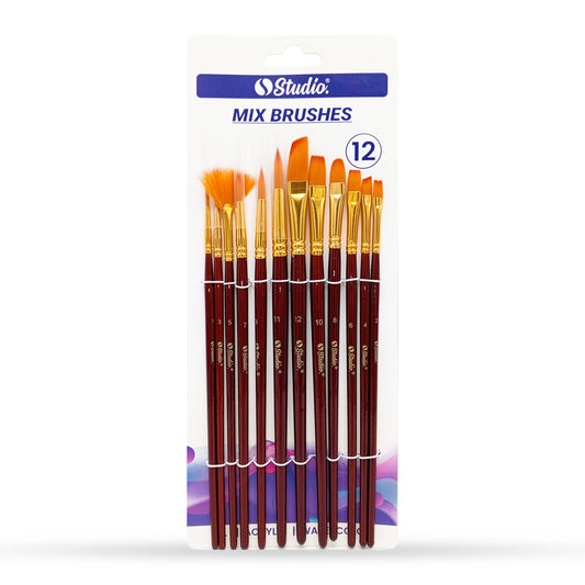 Studio mix Artist Brushes Set 12 Professional Paint Brush 6308
