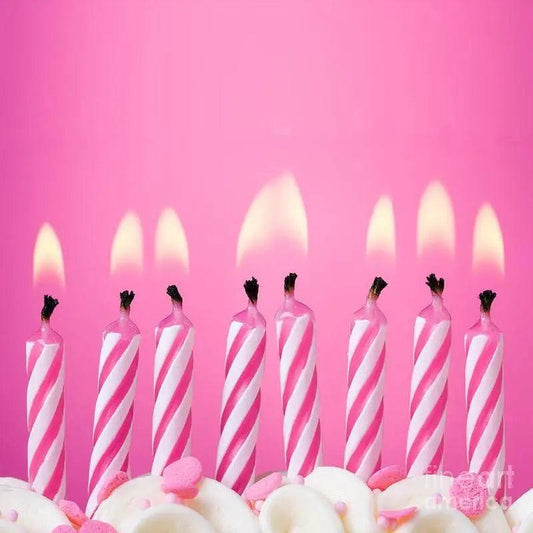 Cake Decoration Candles  Pink / Blue 10 Pcs The Stationers