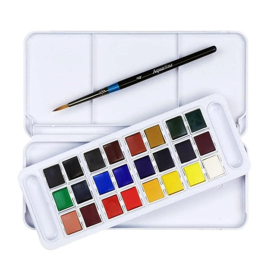 Daler Rowney Aquafine Transparent Watercolor Travel Set of 24 Pcs For Professionals The Stationers