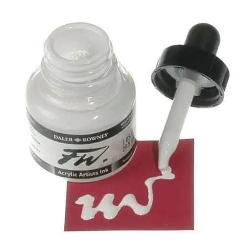 Daler Rowney FW Acrylic Artist Ink  White 30ML The Stationers