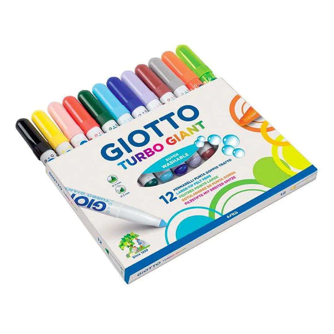 Feutres Giotto Turbo Giant 12 pièces dont 2 fluo - REUNION Feutres Giotto Turbo Giant 12 pièces dont 2 fluo - REUNION