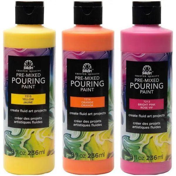 Folk Art Pre Mixed Pouring Paints In 236ML The Stationers