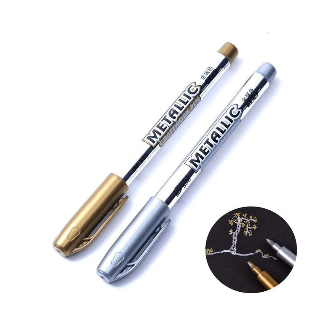 Gold SIilver Metallic Permanent Markers for Artist Illustration
