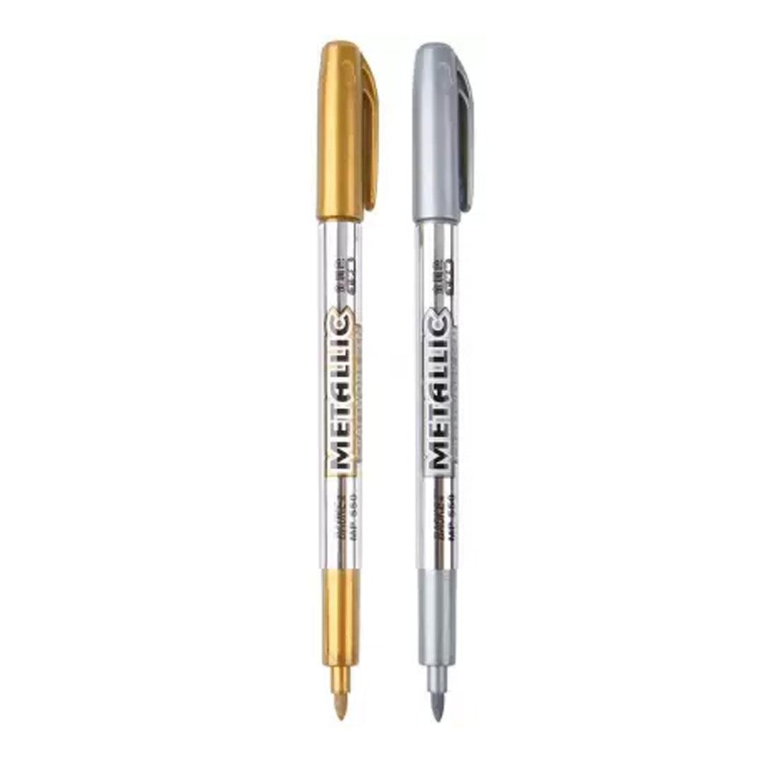 Gold & SIilver Metallic Permanent Markers for Artist Illustration - The Stationers