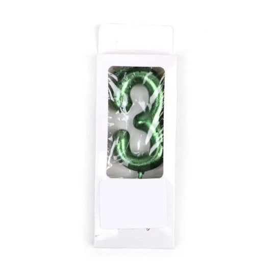 Happy Birthday No 3 Numeric Candle - Green (NC-025) The Stationers