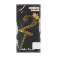 Happy Party No 2 Cake Topper - Gold (NC-031) The Stationers