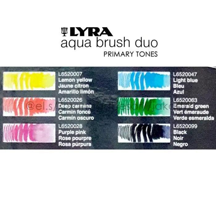 Lyra Aqua Brush Duo Water Soluble Marker Set Of 6pcs The Stationers