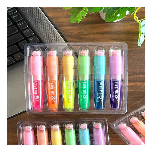 Paw Liquid Highlighter Set ( 6pcs ) The Stationers