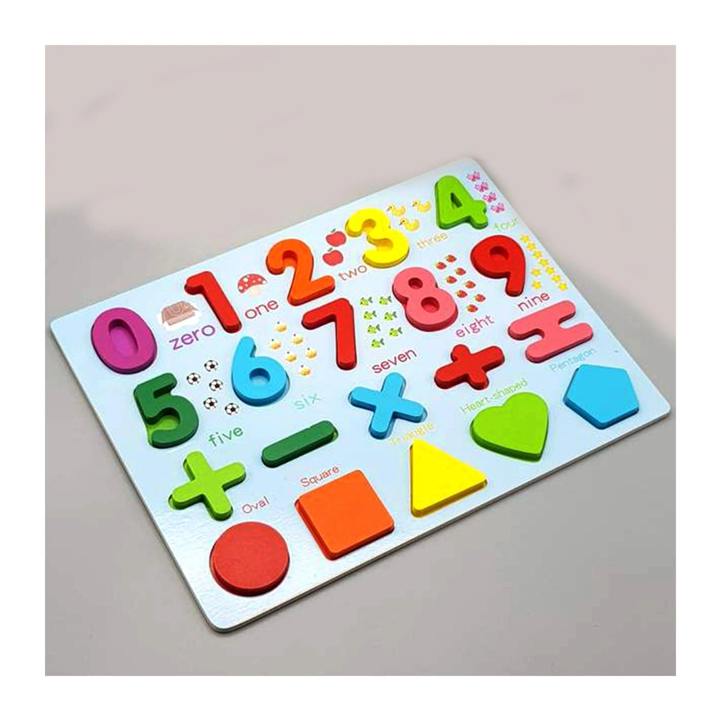 Wooden Puzzle Numbers with Shapes (ST-458) The Stationers