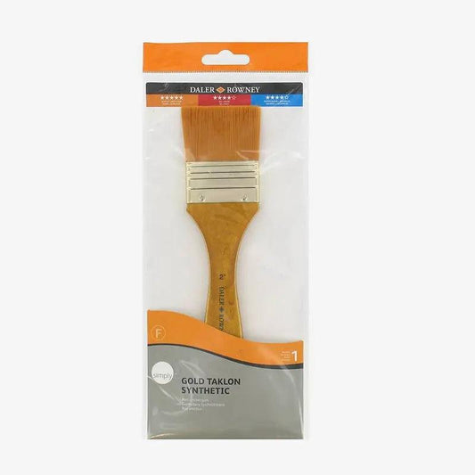 Daler Rowney Gold Taklon Flat Brush The Stationers
