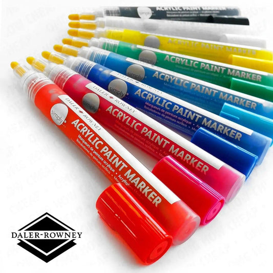 Daler Rowney Simply Acrylic Paint Markers Set (8pcs) The Stationers