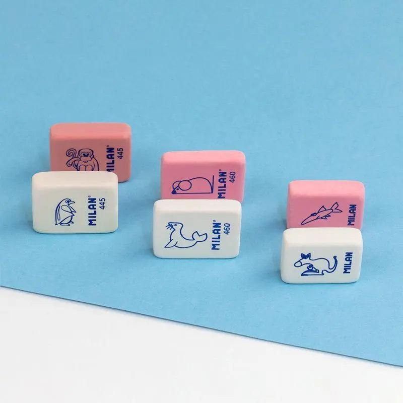 Milan Cartoons Designs 445 Erasers Single Piece The Stationers