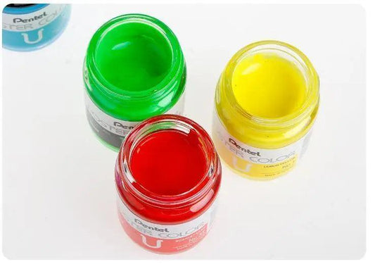 Pentel Poster Colors Paint Set 12 Colors 30ml The Stationers