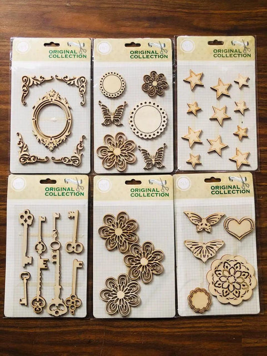 Wooden Stickers for crafting The Stationers