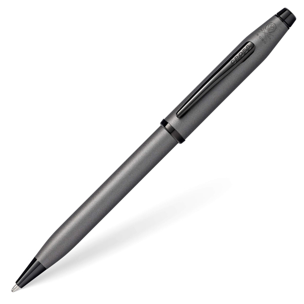 Cross Century II Gunmetal Gray Ballpoint Pen with Black PVD Appointments Item# AT0082WG-115