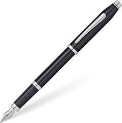 Cross Century II Black Lacquer Fountain Pen with Rhodium-Plated Appointments Item# AT0086-102