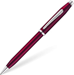 Cross Century II Translucent Plum Lacquer Ballpoint Pen with Rhodium-Plated Appointments Item# AT0082WG-114