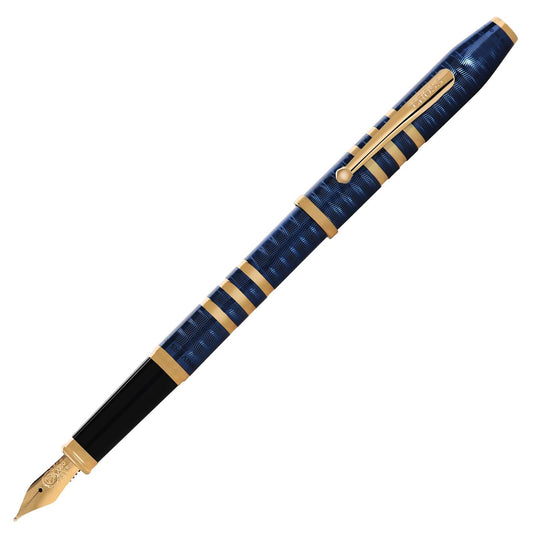 Cross Century II – Blue Lacquer with 23 Karat Gold Appointments Fountain Pen Item# AT0086-155