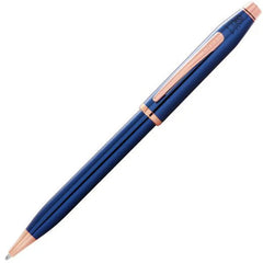 Cross Classic Century II Translucent Cobalt Blue Lacquer with Rose Gold PVD Ballpoint Pen Item# AT0082WG-138