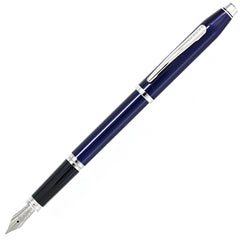 Cross Century II Translucent Blue Lacquer Fountain Pen with Rhodium-Plated Appointments Item# AT0086-103
