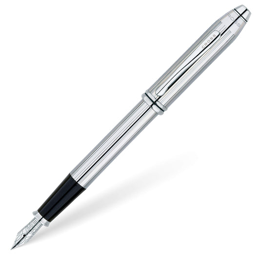 Cross Townsend Lustrous Chrome Fountain Pen with Stainless Steel Nib Item# 536