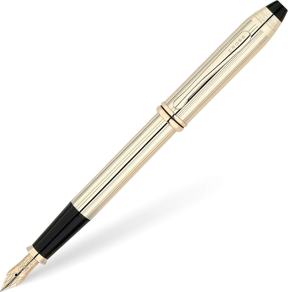 Cross Townsend 10 Karat Gold Filled/Rolled Gold Fountain Pen with 18 Karat Gold Nib Item# 706