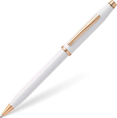 Cross Century II Pearlescent White Lacquer Ballpoint Pen with Rose-Gold Tone Appointments AT0082WG-113