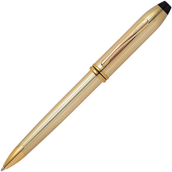 Cross Townsend 10 Carat Gold Filled/Rolled Gold with 23 Carat Gold Plated Appointments Ballpoint Pen Item# 702TW