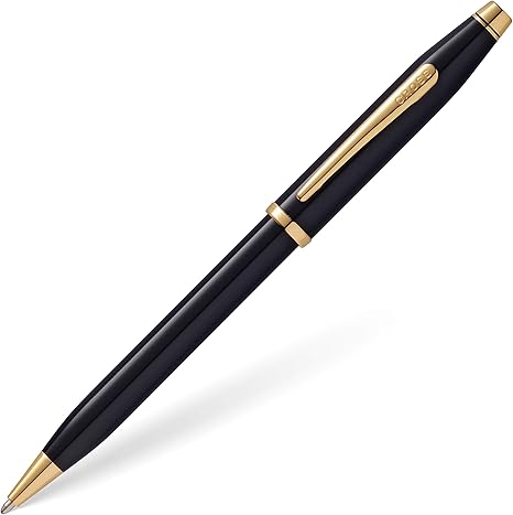 Cross Century II Black Lacquer with 23KT Gold-Plated Appointments Ballpoint Pen item# 412WG-1