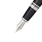 Cross Peerless 125 Core Collection – Black Lacquer/Platinum Fountain Pen – 18KT Rhodium Gold Plated Nib Item# AT0706-1