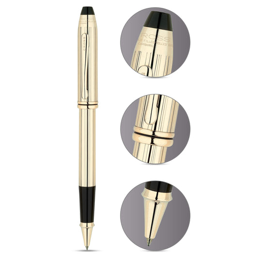 Cross Townsend 10 Carat Gold Filled/Rolled Gold with 23 Carat Gold Plated Appointments Selectip Rolling Ball Pen Item# 705