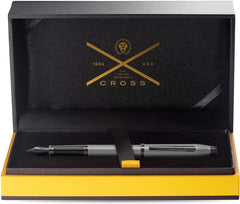 Cross Century II Gunmetal Gray Fountain Pen with Black PVD Nib & Appointments Item# AT0086-115