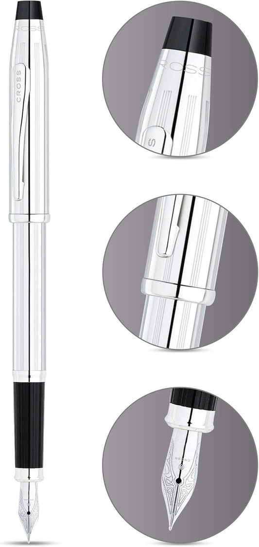 Cross Century II Lustrous Chrome Fountain Pen Item# 3509
