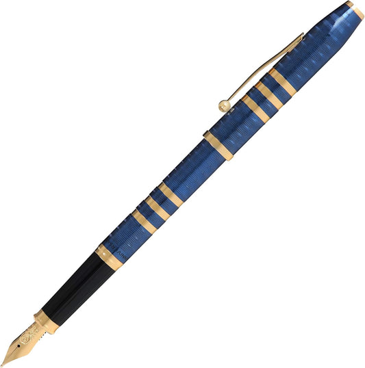 Cross Century II – Blue Lacquer with 23 Karat Gold Appointments Fountain Pen Item# AT0086-155
