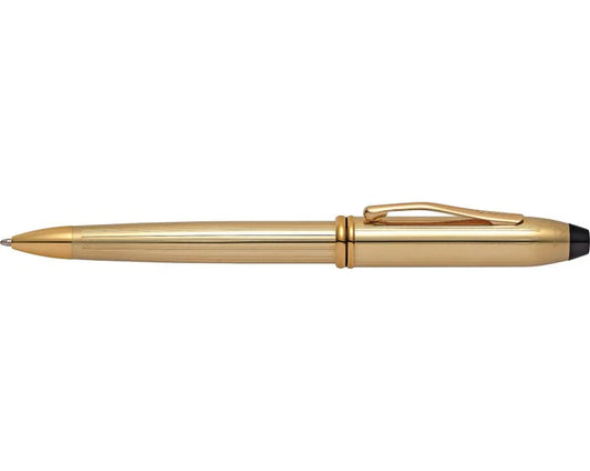 Cross Townsend 10 Carat Gold Filled/Rolled Gold with 23 Carat Gold Plated Appointments Ballpoint Pen Item# 702TW