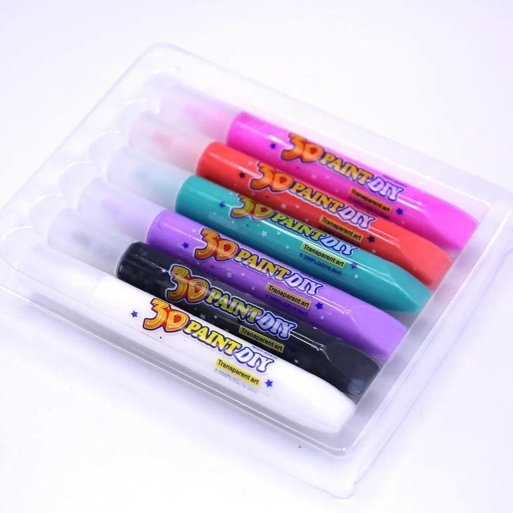 3d Art Paint Glue Set Of 6 Color The Stationers