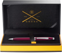 Cross Century II Translucent Plum Lacquer Ballpoint Pen with Rhodium-Plated Appointments Item# AT0082WG-114