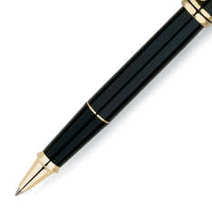 Cross Townsend Black Lacquer with 23 Carat Gold Plated Appointments Selectip Rolling Ball Pen Item# 575