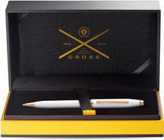 Cross Century II Pearlescent White Lacquer Ballpoint Pen with Rose-Gold Tone Appointments AT0082WG-113