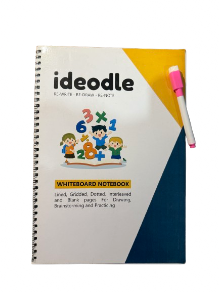 Ideodle Whiteboard notebook with marker & eraser