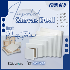 Premium Quality Canvases – Pack Of 5