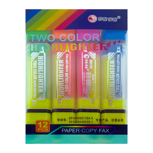 DuHu Double Highlighters Pack Of 12