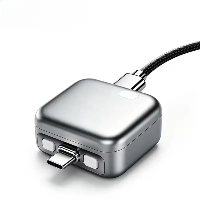 Smart Self-Cut Type-C Adapter, Universal Auto Disconnect for Night Charging, Overcharge Prevention Separator