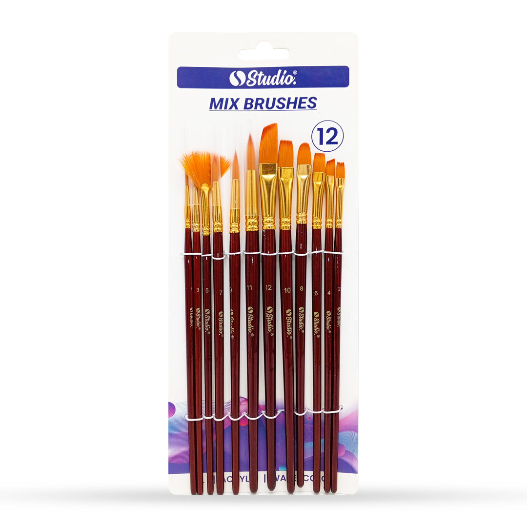 Studio Artist Brushes Set 12 Professional Paint Brush