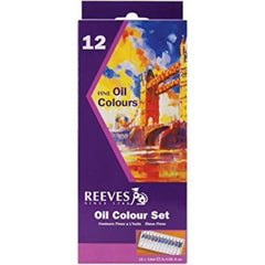 REEVES 12 Oil Paints 12ml The Stationers