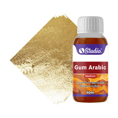 Gold Leaf (Pack Of 50 ) With Gum Arabic Combo