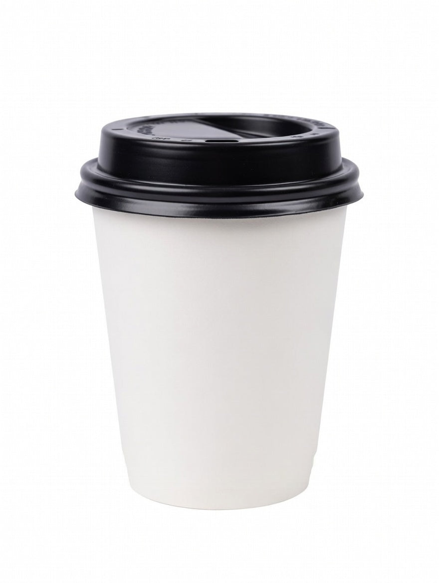 8oz White Double Wall Coffee Cup