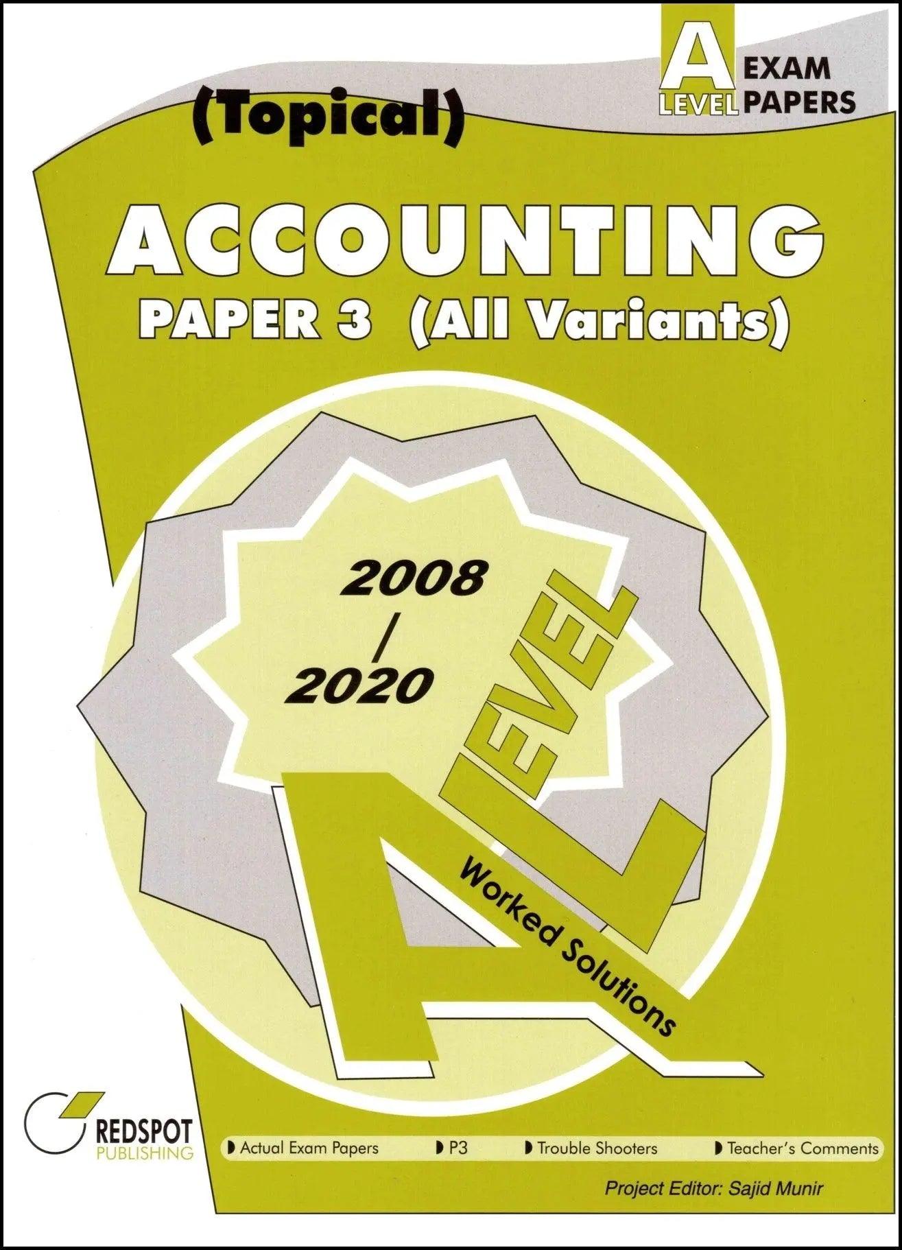 A Level Accounting P3 (Topical) The Stationers