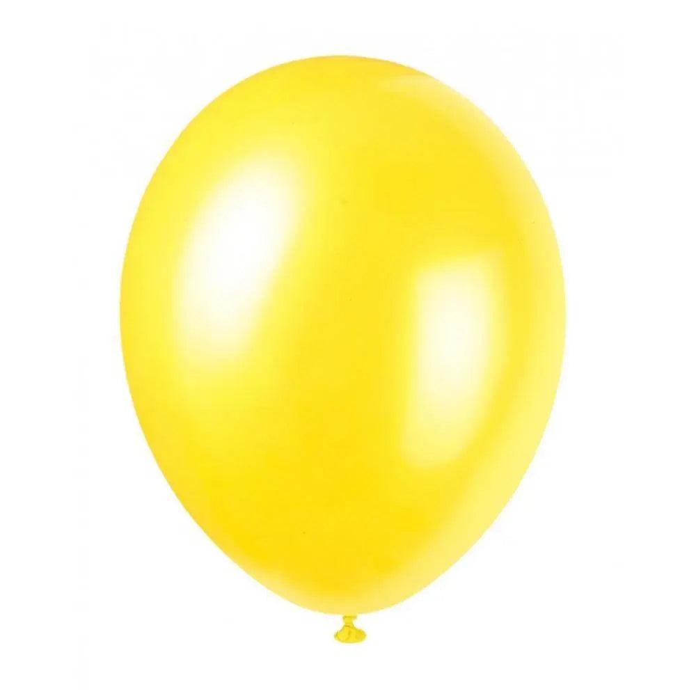Birthday Parties Simple Balloon Yellow - 100 Pcs (B-12) The Stationers
