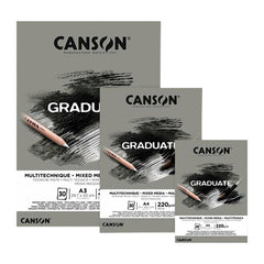 Canson Graduate Mixed Media Grey 220gsm The Stationers